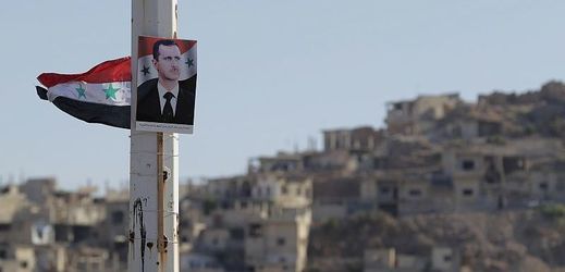 Podobizna syrského prezidenta Bašára Asada.