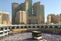 Posvátná Kába, která se nachází ve Velké mešitě v Mekce.