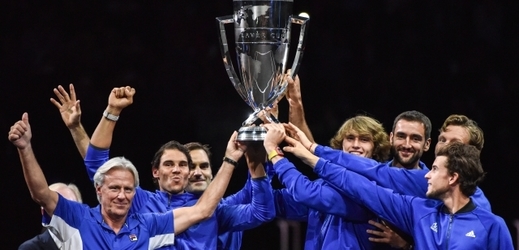 Tenisté Evropy, kteří loni ovládli premiérový ročník Laver Cupu.