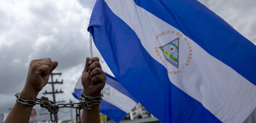 Vlajka Nikaragui. 