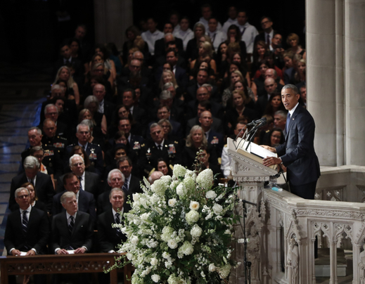 Projev bývalého prezidenta Baracka Obami.