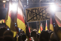 Demonstrace pořádaná Alternativou pro Německo.
