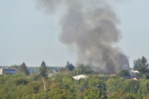 Požár v Plzni.