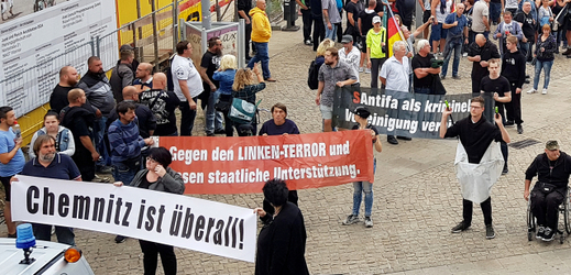 Demonstrace v Halle.