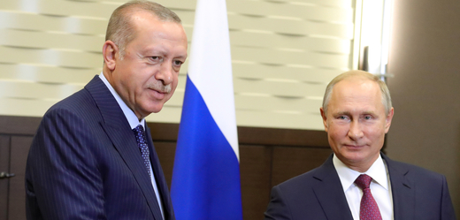 Vladimir Putin (vpravo) a Recep Tayyip Erdogan.