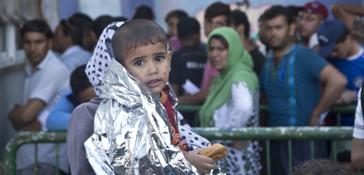 Jedno z dětí v uprchlickém táboře v Řecku.