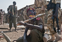 Vládní vojáci v Jižním Súdánu.
