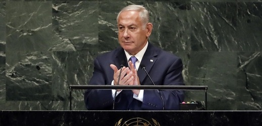 Benjamin Netanjahu na Valném shromáždění OSN.