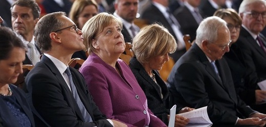 Německá kancléřka Angela Merkelová při ekumenické mši v Berlíně.