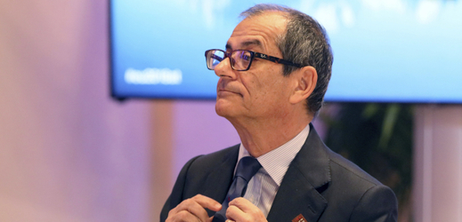 Italský ministr hospodářství a financí Giovanni Tria.