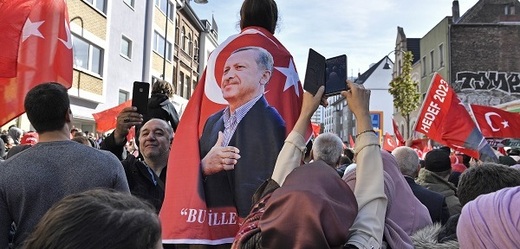 Příznivci prezidenta Recepa Tayyipa Erdoğana.