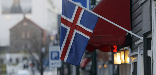 Islandská vlajka.