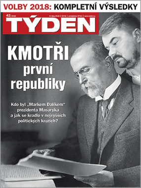 Titulní strana časopisu TÝDEN 42/2018.