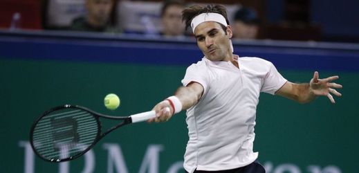 Roger Federer na turnaji v Šanghaji.