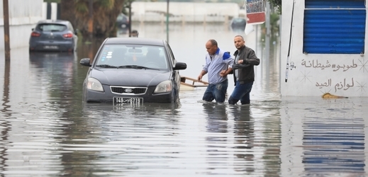Záplavy v Tunisku.