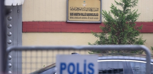 Saúdský konzulát v Istanbulu po smrti novináře Džamála Chášukdžího.
