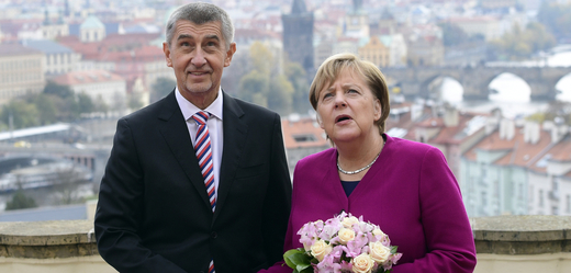Andrej Babiš a Angela Merkelová.
