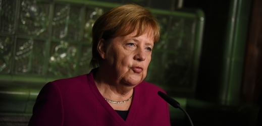Angela Merkelová při páteční návštěvě Prahy.