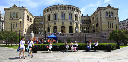 Sídlo norského parlamentu.