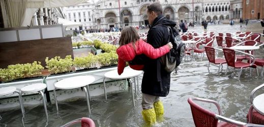Záplavy v Benátkách.