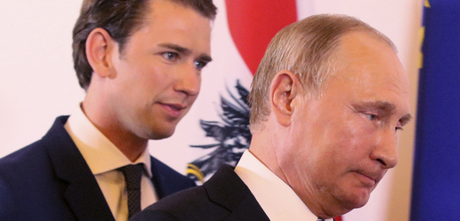 Rakouský kancléř Sebastian Kurz a ruský prezident Vladimír Putin.