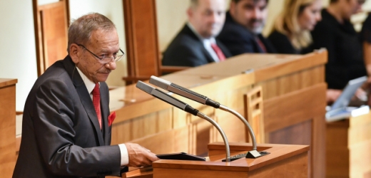 Senátor Jaroslav Kubera (ODS) hovořil 14. listopadu 2018 v Praze na ustavující schůzi horní komory Parlamentu v jejím 12. funkčním období.