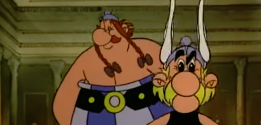 Animovaní Galové Asterix a Obelix.