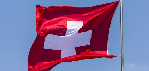 Vlajka Švýcarska. 