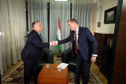 Viktor Orbán po rozhovoru s Jaromírem Soukupem.