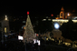 Vánoční strom v Betlému, skutečném městě Vánoc.