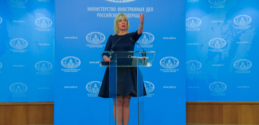 Ruská ministerská mluvčí Marija Zacharovová.