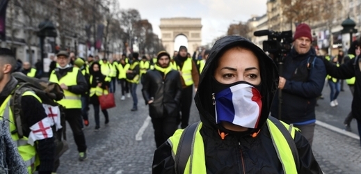 Demonstrace v Paříži.
