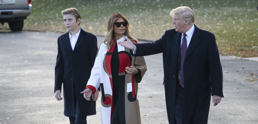 Donald Trump s manželkou Melanií a synem Baronem.