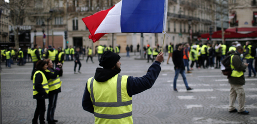 Protesty žlutých vest ve Francii.