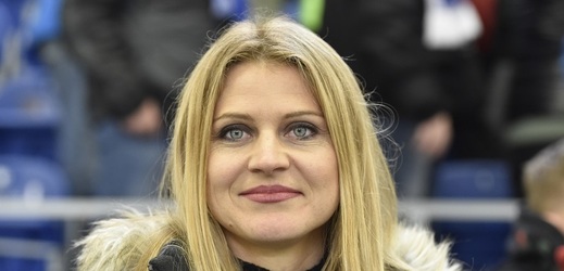 Tenistka Lucie Šafářová na zápase hokejové Komety Brno.