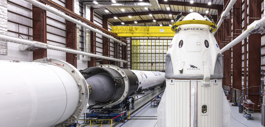 Vesmírný modul společnosti SpaceX pro přepravu lidí. 