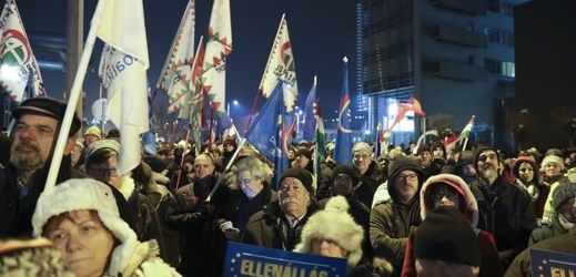 Protesty proti novele zákoníku práce, Budapešť.