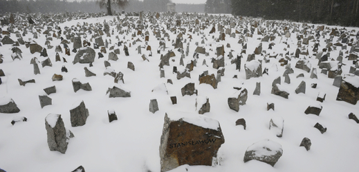 Hřbitov ve vyhlazovacím táboře Treblinka.