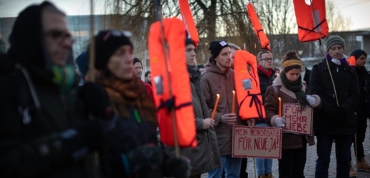 Demonstrace za pomoc lodi německé nevládní organizace Sea Watch 3, Německo.