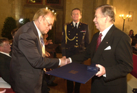 Milan Balabán na archivní fotografii s prezidentem Václavem Havlem.