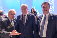 Bývalý bavorský premiér Edmund Stoiber (zleva), Horst Seehofer, odstupující šéf strany CSU a spolkový ministr vnitra  Markus Söder.
