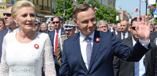 Agata Kornhauserová-Dudová a prezident Polska Andrzej Duda. 