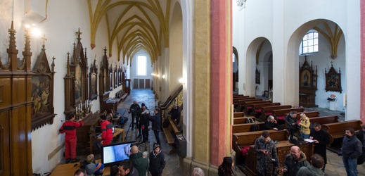 Průzkum v klášterním kostele Obětování Panny Marie probíhá od léta 2018.