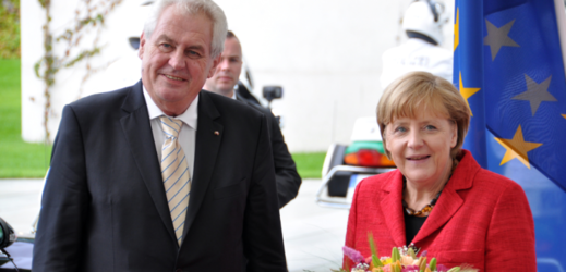 Miloš Zeman a Angela Merkelová.