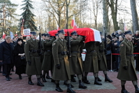 Pohřební průvod v Polsku.