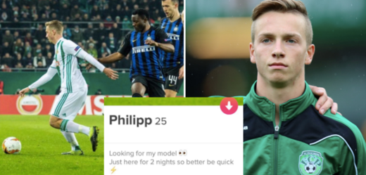 Vídeňský fotbalista hledal na tinderu krátkou známost v Miláně.