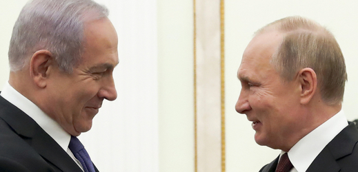 Zleva izraelský premiér Benjamin Netanjahu a ruský prezident Vladimir Putin.