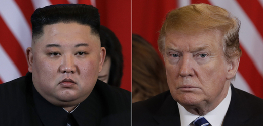 Severokorejský vůdce Kim Čong-un (vlevo) a prezident USA Donald Trump.