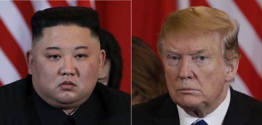 Severokorejský vůdce Kim Čong-un (vlevo) a americký prezident Donald Trump (vpravo).