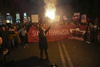 Demonstrace za ženská práva v Římě (ilustrační fotografie). 